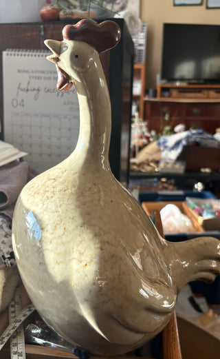 Vtg, Ceramic Rooster farmhouse decor 13" tall