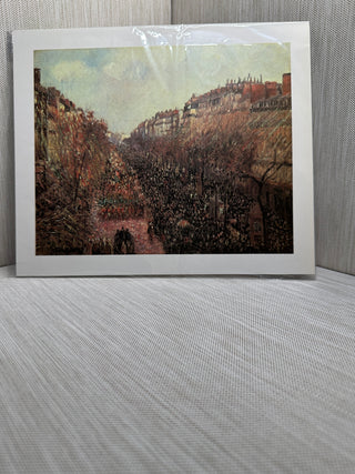 Boulevard Montmartre Mardi Gras Camille Pissarro Paris Street Scene Book Print