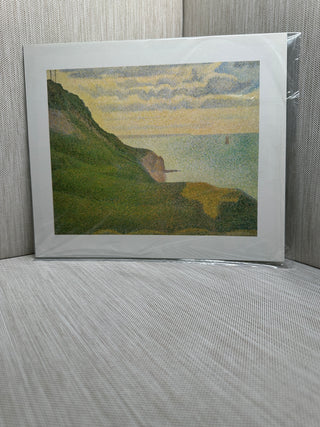 Seascape at Port-en-Bessin Normandy Georges Seurat Pointillism Coastal Book Print
