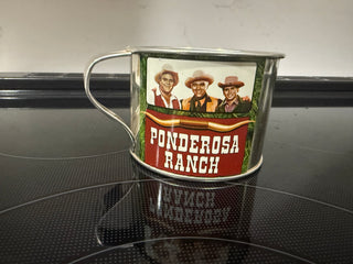 Vintage Ponderosa Ranch Tin Cup Big Hoss Bonanza TV Show