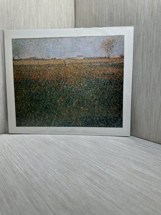 The Alfalfa Field near Saint-Denis Georges Seurat Pointillism Landscape Book Print
