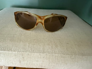 1970’ France Oversized Brown Havana Print Sunglasses