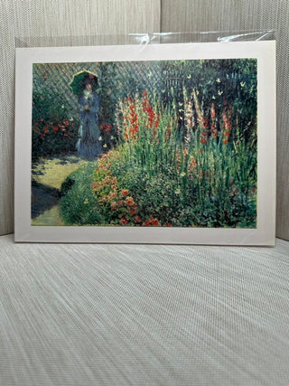 Gladioli Claude Monet Impressionist Garden Woman Parasol Flowers Book Print