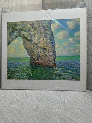 The Manneporte near Etretat Claude Monet Impressionist Cliff Seascape Ocean Book Print