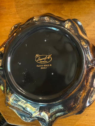 VTG Stangl Pottery 22K Black Gold Flower Bowl
