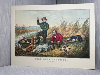 Wild Duck Shooting A Good Days Sport Currier & Ives Vintage Waterfowl Hunting Book Print
