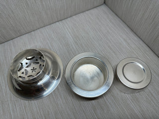 Butter Coquillor Silverplate Butter Curler Press Dish 3 Piece 55366 MCM