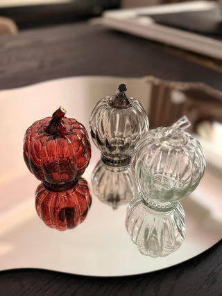 Set of 3 Glass Pumpkins 3in