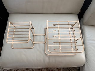 Vintage Tan Kitchen Cabinet Shelf Rack