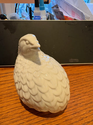 Vtg. (1960-70) White Porcelain Quail figurine