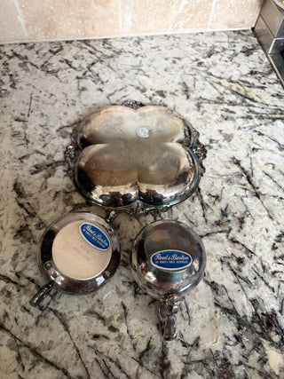 Vintage Silver Reed & Barton Cream & Sugar Set with Tray
