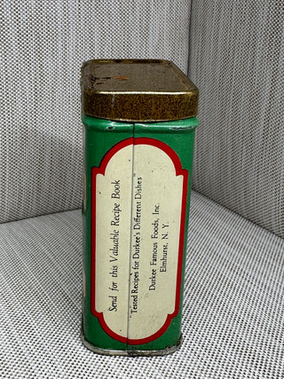 Durkee Ginger Spice Tin 2 oz Ground Famous Foods Elmhurst NY 1950s