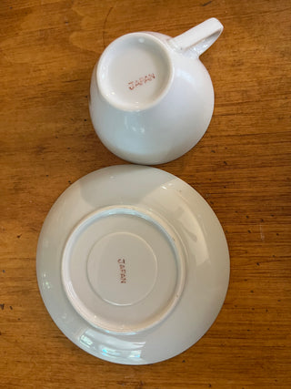 (set of 2) Mini Cup and Saucer Possible VTG  Kyoto Japan "Pines" Fine China Mini Cup and Saucer