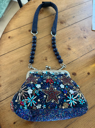America & Beyond Beaded Purse