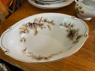 VTG Kyoto Japan "Pines" Fine China Oval Serving Platter