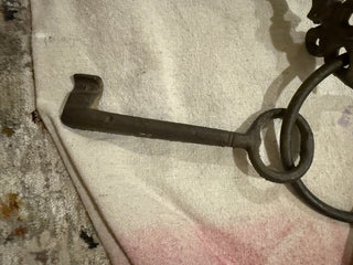 Vintage Large Cast Iron Jailer Keys on Ring