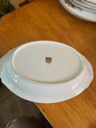 VTG Kyoto Japan "Pines" Fine China Oval Serving Platter