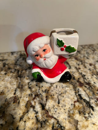 Vintage Santa Candle Holder