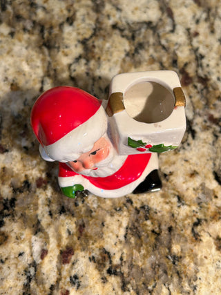 Vintage Santa Candle Holder