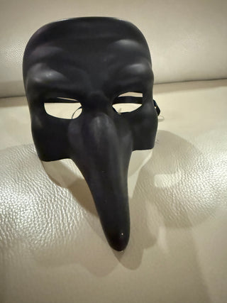 Black Face Mask with Large Pointed Nose
