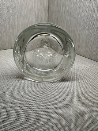 Clear Glass Hourglass Liquor Decanter Heavy Weighted Base Ball Stopper 11"