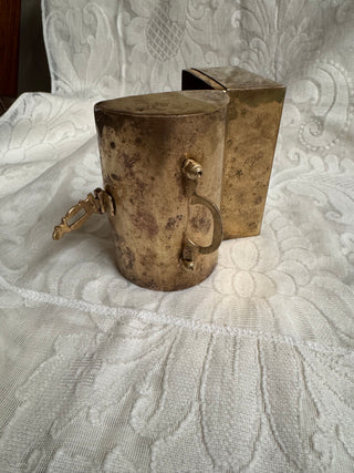 Vtg Brass Hinged Small Trinket Box