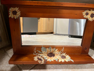 Sunflower Wall Mirror Knick Knack Hanger