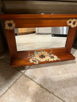 Sunflower Wall Mirror Knick Knack Hanger