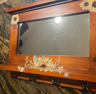 Sunflower Wall Mirror Knick Knack Hanger