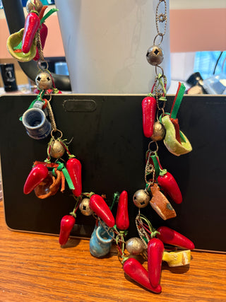 Vtg. (1960) Mexican Wedding Lasso Necklace