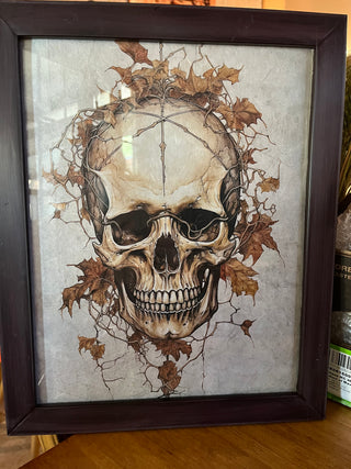 Skeleton Wall Art in Reusable Frame