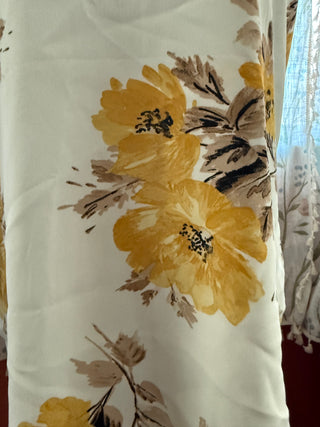 Bar lll Yellow Floral Spaghetti Strap Blouse
