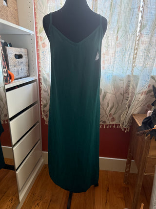 Vintage See You Monday Green Slip Dress