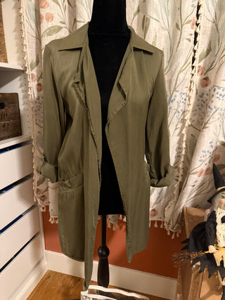 H&M Olive Green Open Front Jacket