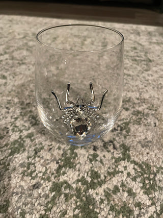 Jeweled Spider Stemless Wine Glass