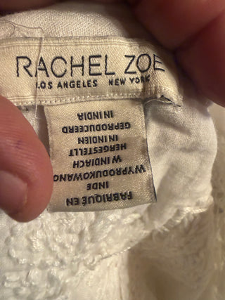 Rachel Zoe White Long Sleeve Embroidered Top Size MediumVV