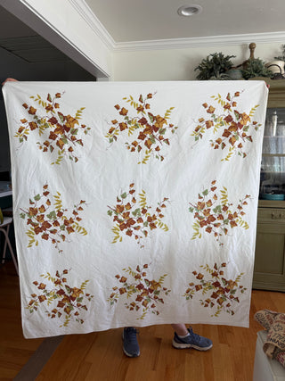 Vintage Square Fall Table Cloth 53”