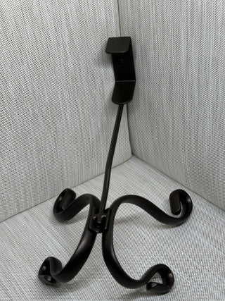 Wrought Iron Wreath Hanger Scrolled Metal Display Stand