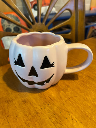 Pink Jack O'Lantern w/Lashes Mug