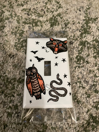 Handmade Vintage Halloween Light Switch Cover