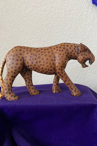 Carved Wood Leopard