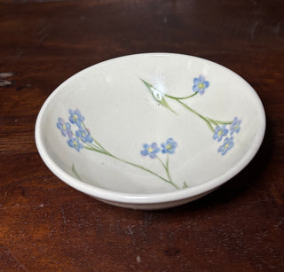 Sarah Bak pottery hand painted floral bowl
