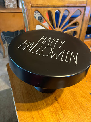 Rae Dunn Happy Halloween Black Pedestal