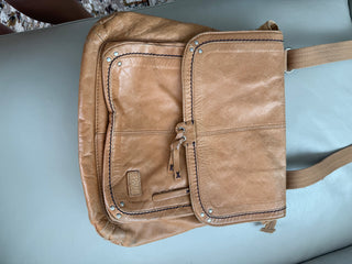 The Sak Leather Camel Crossbody Bag Backpack