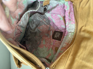 The Sak Leather Camel Crossbody Bag Backpack
