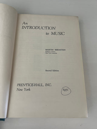 Vintage Introduction to music textbook