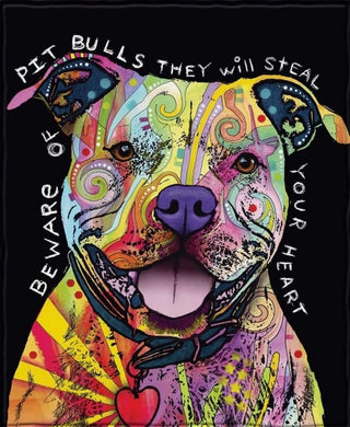 New Pit Bull Blanket 75”x90” Super Soft Fleece