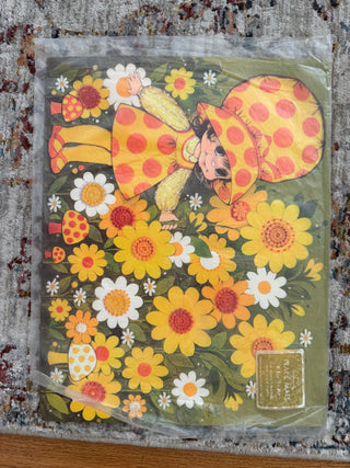 Vintage 1970s Hallmark "Sunny" Paper Placemat Set 6 Ct.