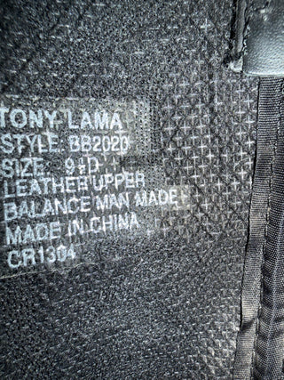 Men Western Tommy Lama Black Cowboy Boots