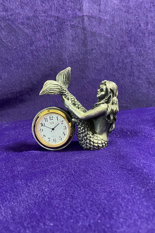 DD SPI Pewter Mermaid clock